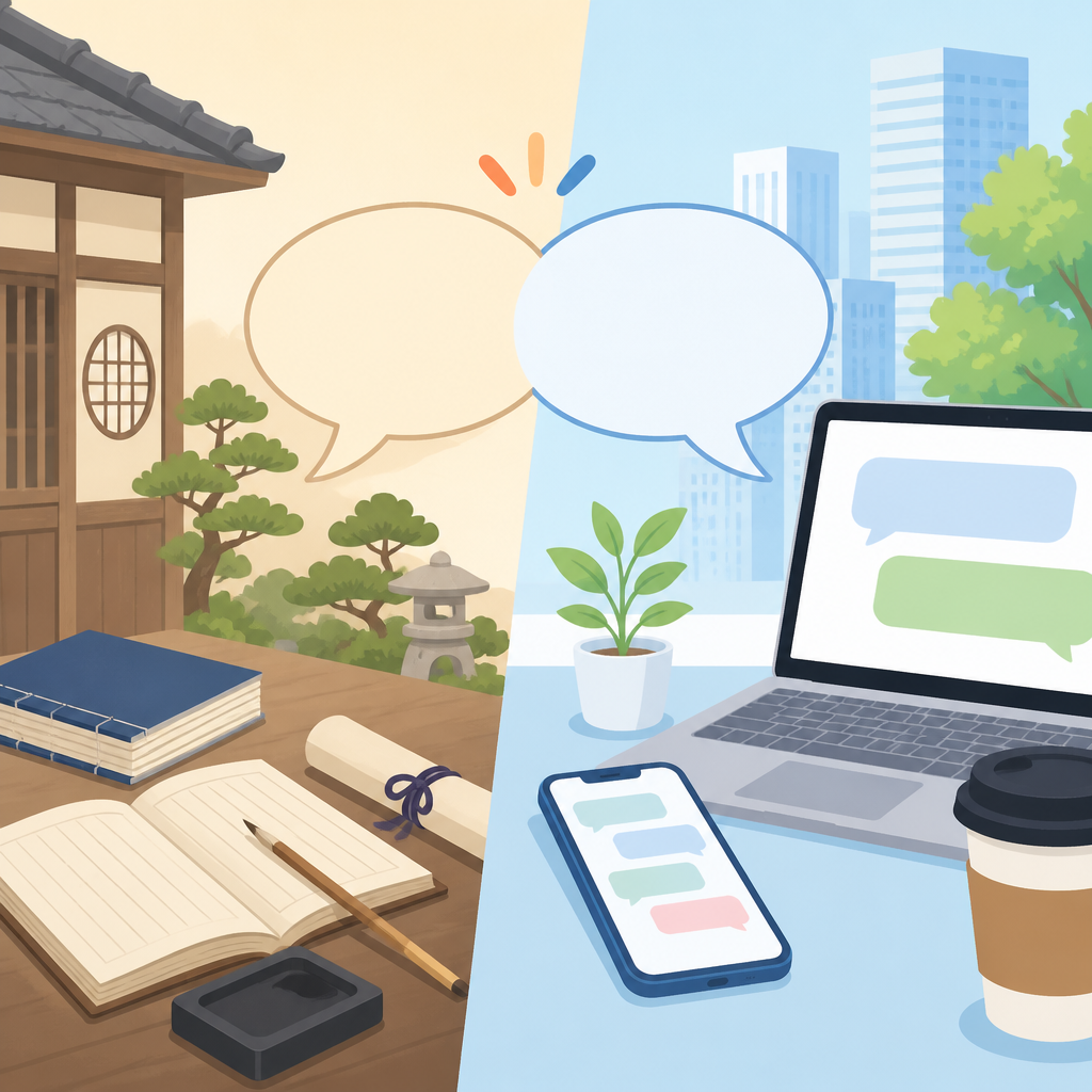 今と昔の言葉の違いをわかりやすく