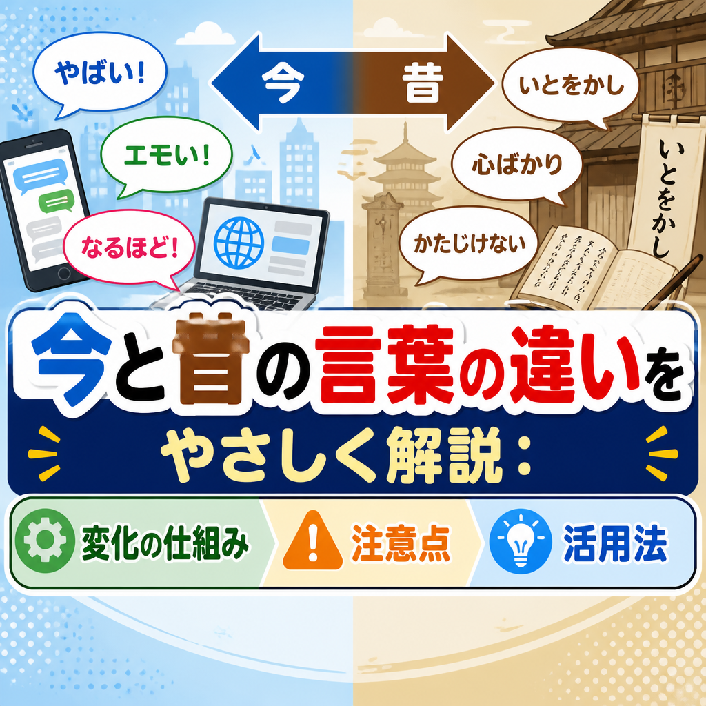 今と昔の言葉の違いをやさしく解説：変化の仕組みと注意点と活用法
