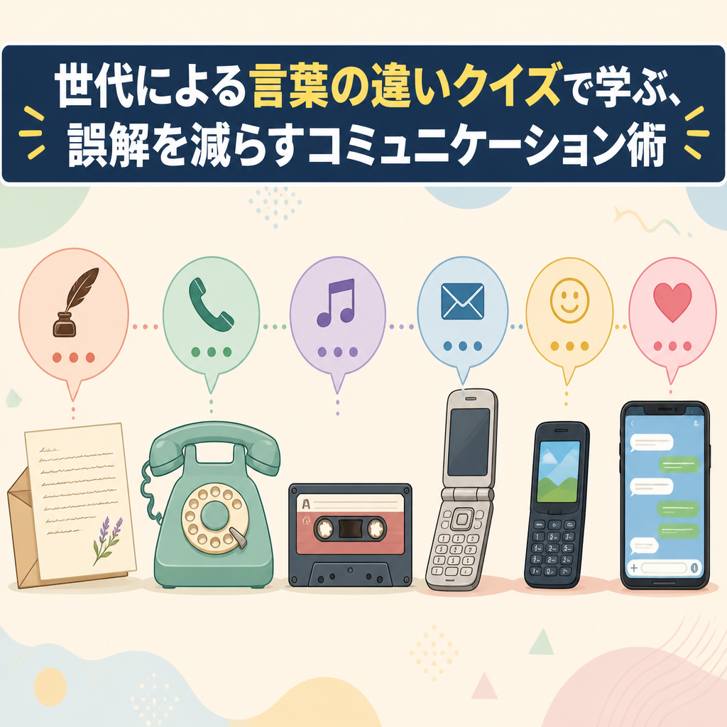 世代による言葉の違いクイズで学ぶ、誤解を減らすコミュニケーション術