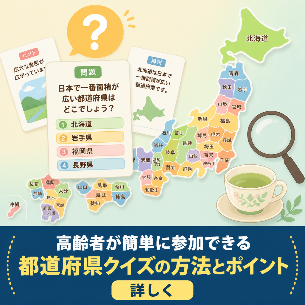 高齢者が簡単に参加できる都道府県クイズの方法とポイント詳しく