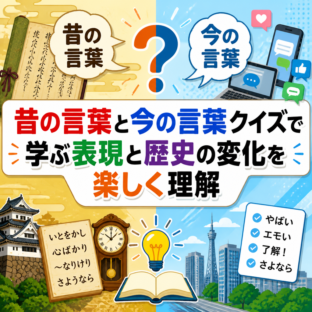 昔の言葉と今の言葉クイズで学ぶ表現と歴史の変化を楽しく理解