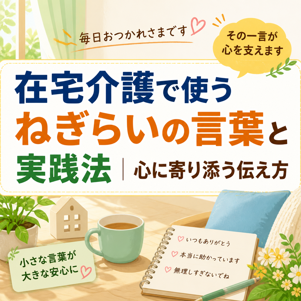 在宅介護で使うねぎらいの言葉と実践法｜心に寄り添う伝え方