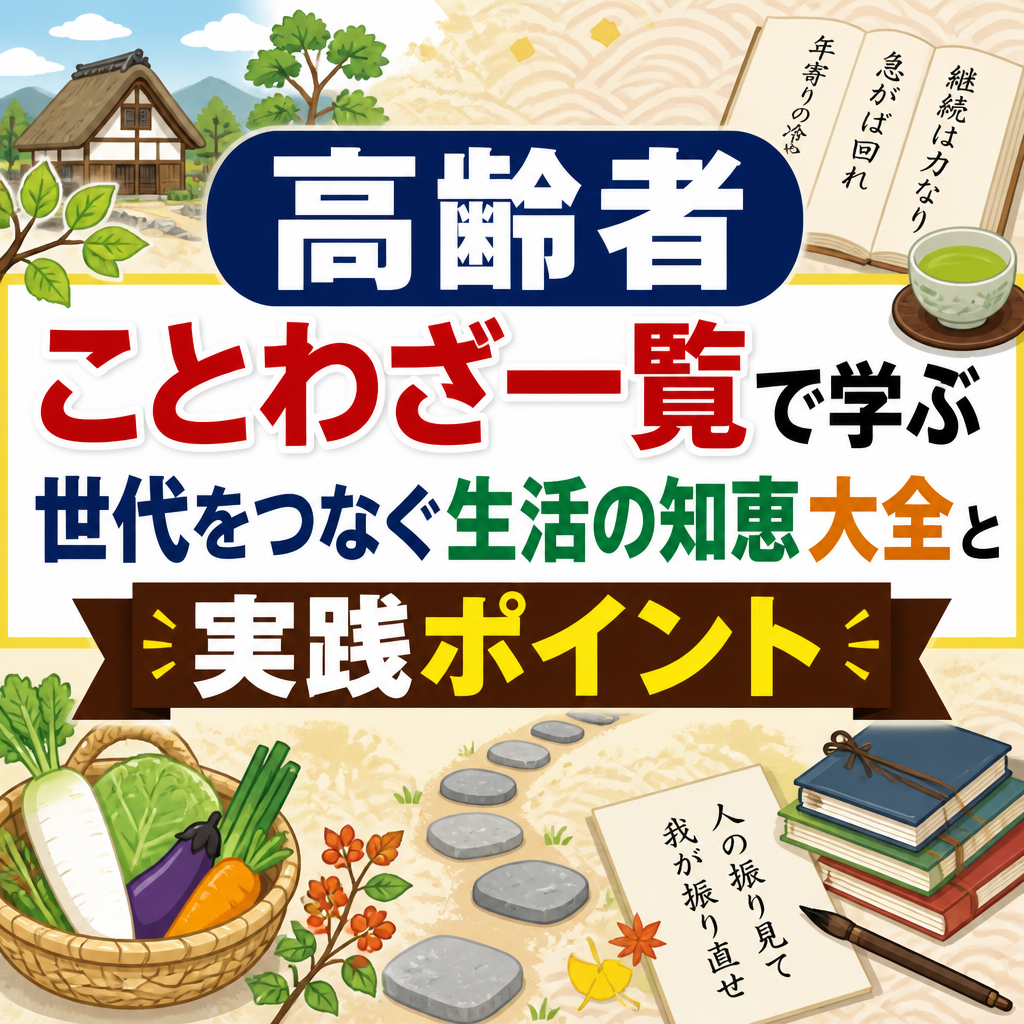 高齢者 ことわざ一覧で学ぶ世代をつなぐ生活の知恵大全と実践ポイント
