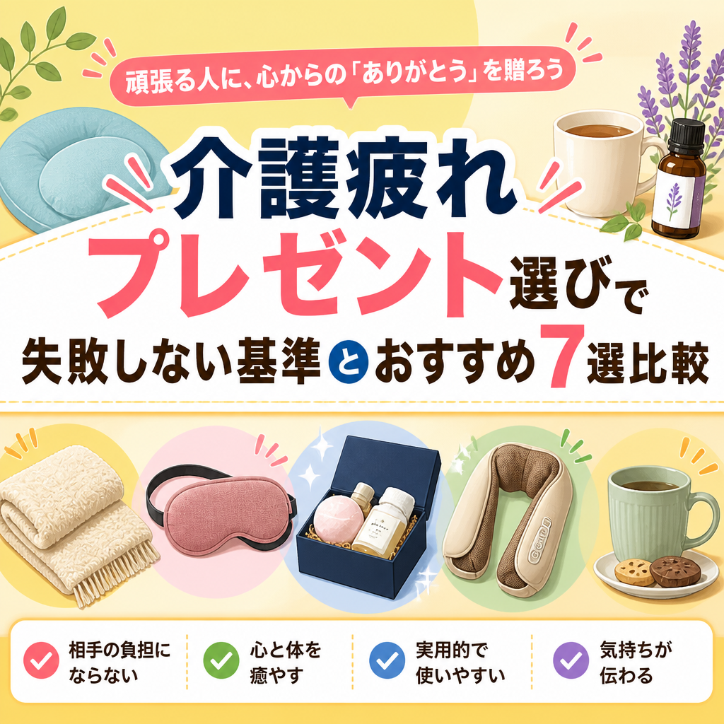 介護疲れ プレゼント選びで失敗しない基準とおすすめ7選比較