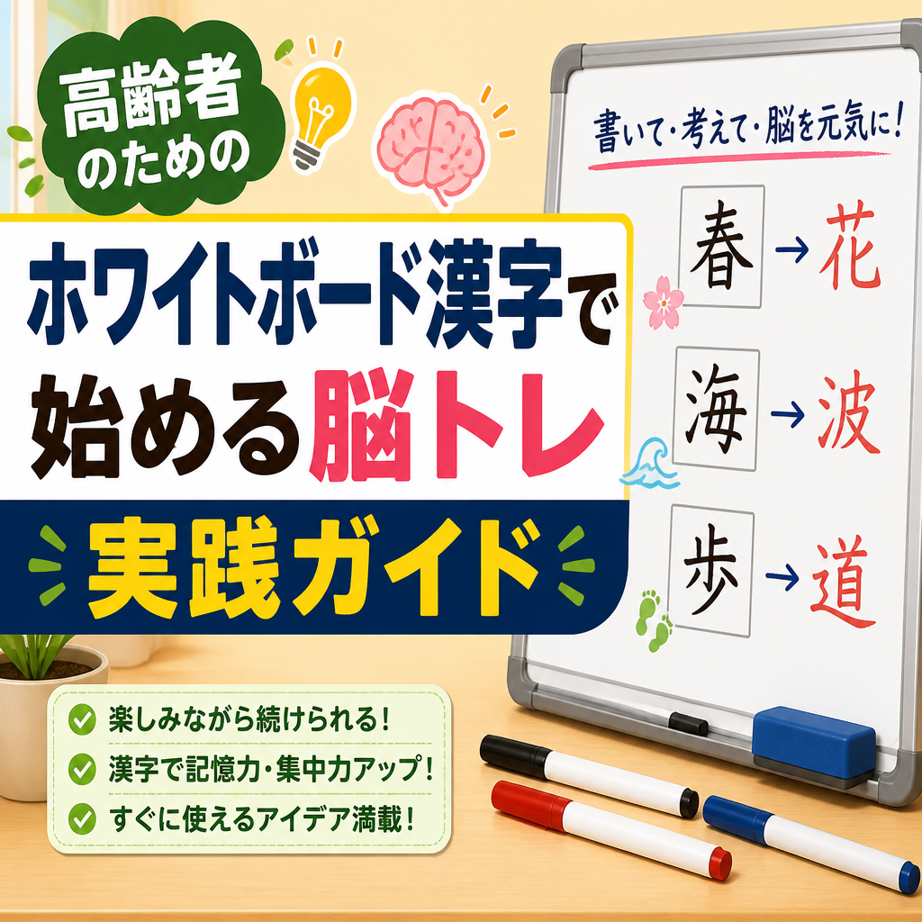 高齢者のためのホワイトボード漢字で始める脳トレ実践ガイド
