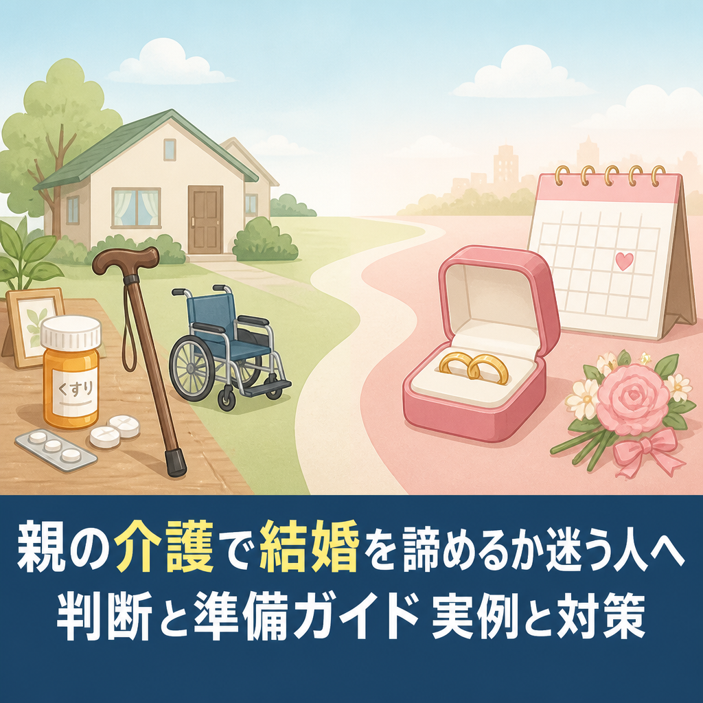 親の介護で結婚を諦めるか迷う人へ判断と準備ガイド実例と対策