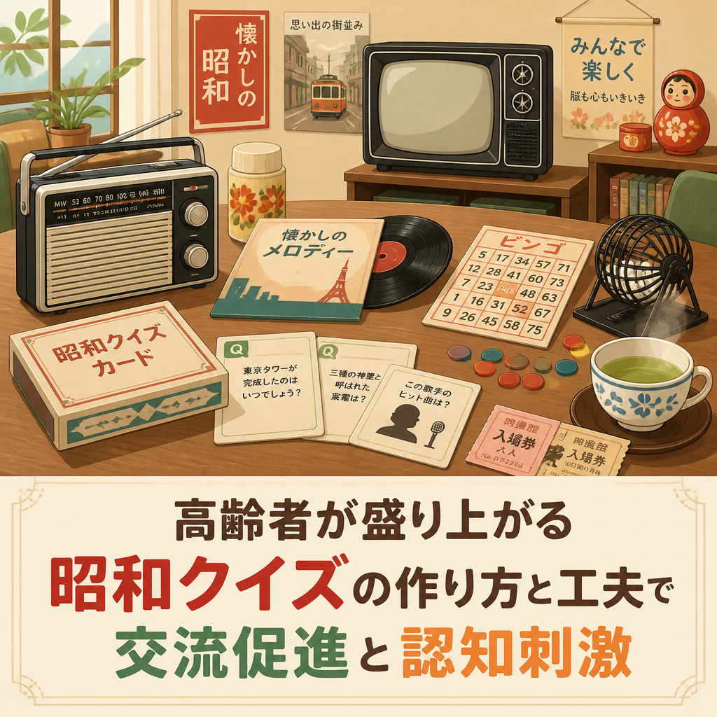 高齢者が盛り上がる昭和クイズの作り方と工夫で交流促進と認知刺激