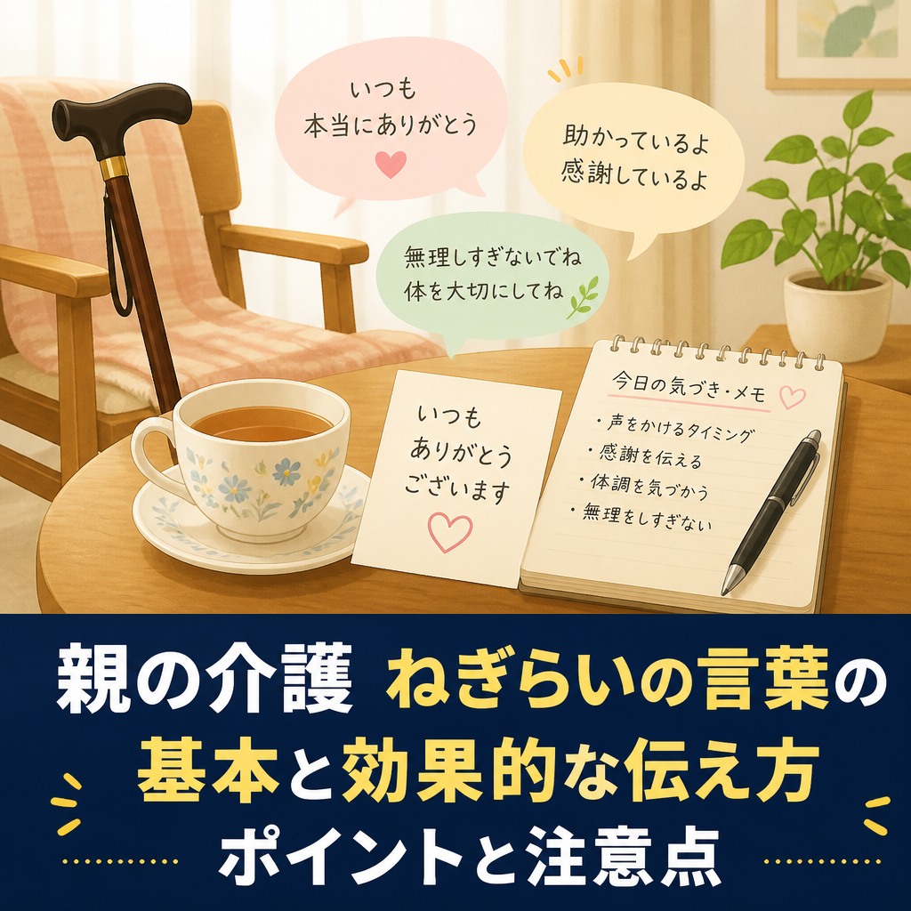 親の介護 ねぎらいの言葉の基本と効果的な伝え方ポイントと注意点