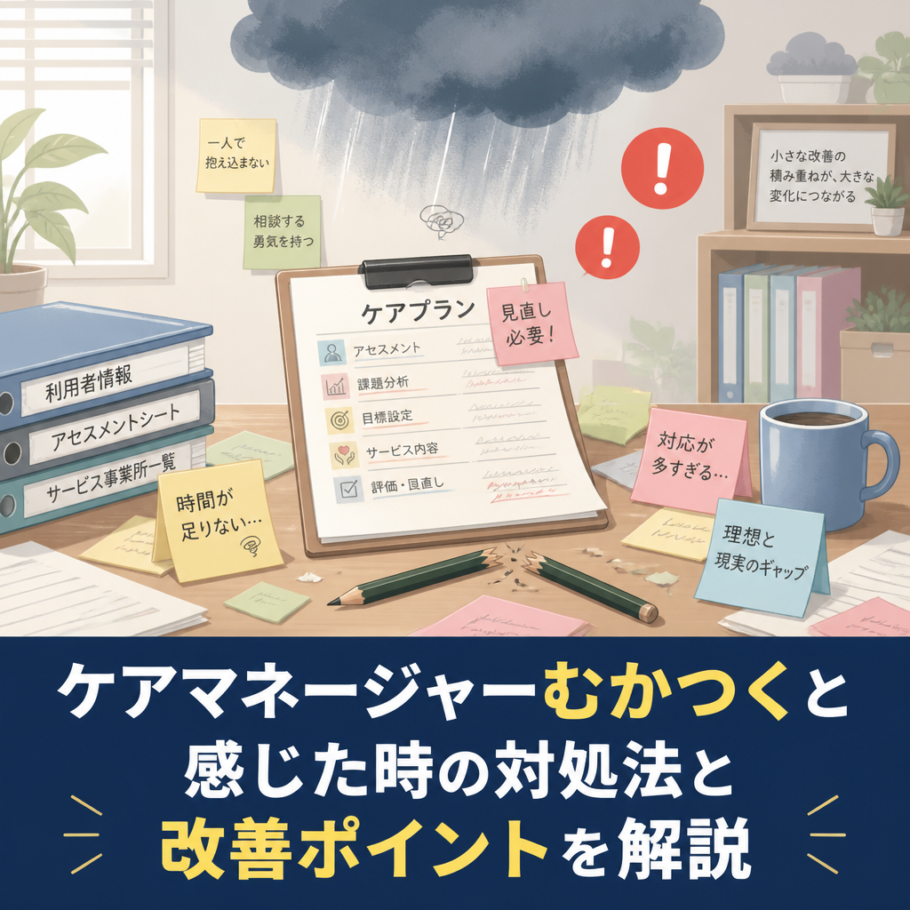 ケアマネージャーむかつくと感じた時の対処法と改善ポイントを解説