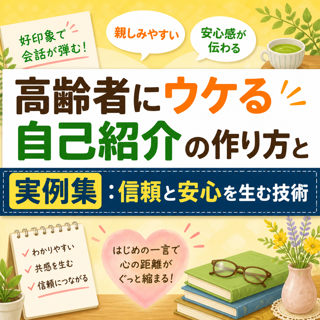 高齢者にウケる自己紹介の作り方と実例集：信頼と安心を生む技術