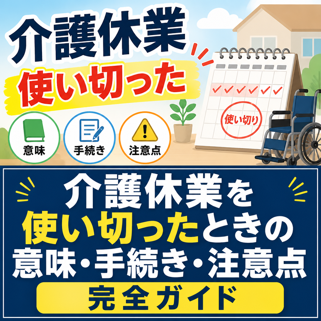 介護休業を使い切ったときの意味・手続き・注意点完全ガイド