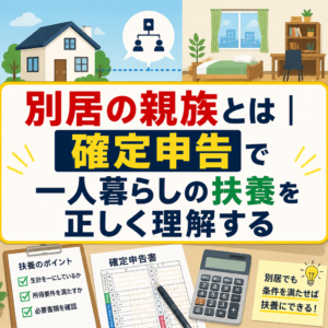 別居の親族とは｜確定申告で一人暮らしの扶養を正しく理解する