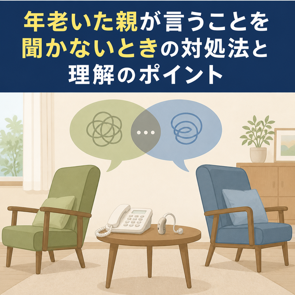 年老いた親が言うことを聞かないときの対処法と理解のポイント