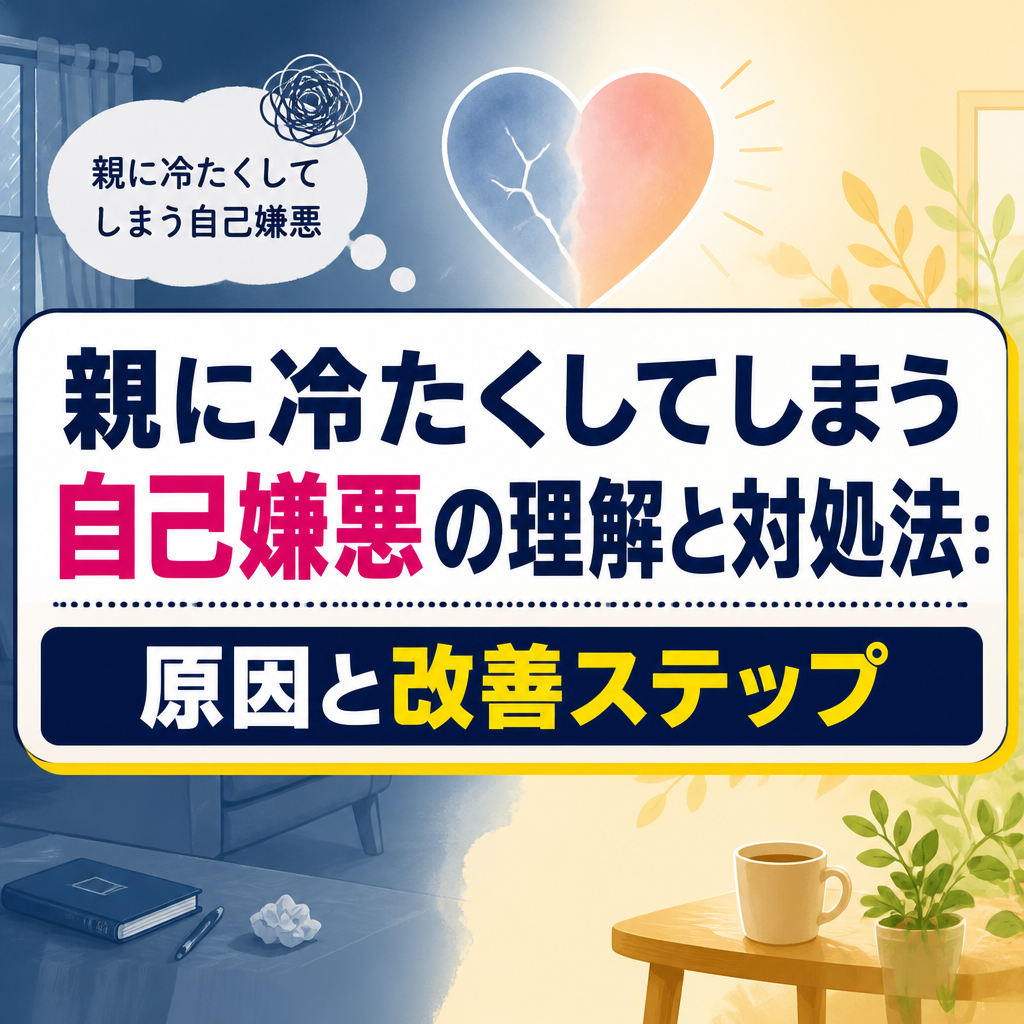 親に冷たくしてしまう自己嫌悪の理解と対処法：原因と改善ステップ