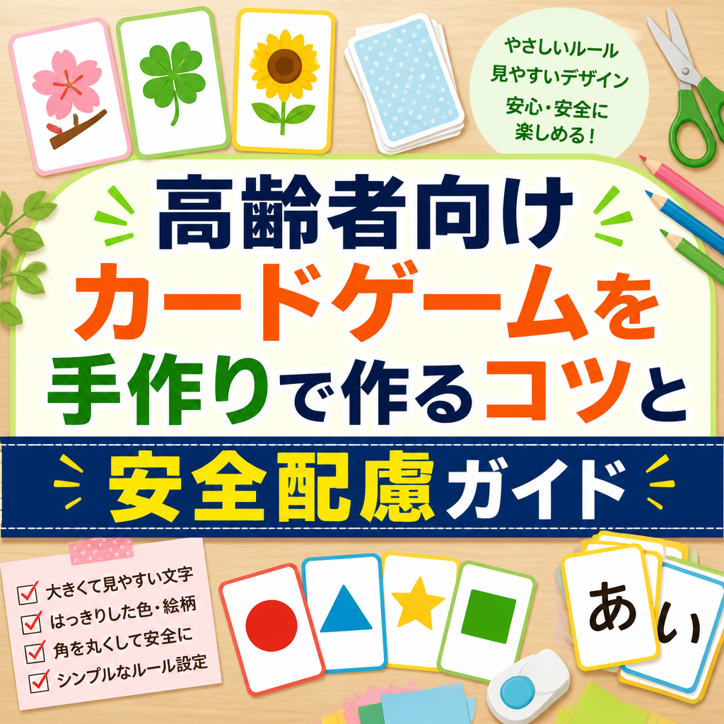 高齢者向けカードゲームを手作りで作るコツと安全配慮ガイド