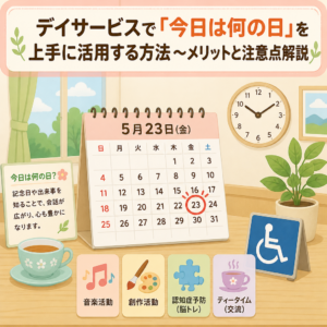 デイサービスで「今日は何の日」を上手に活用する方法〜メリットと注意点解説