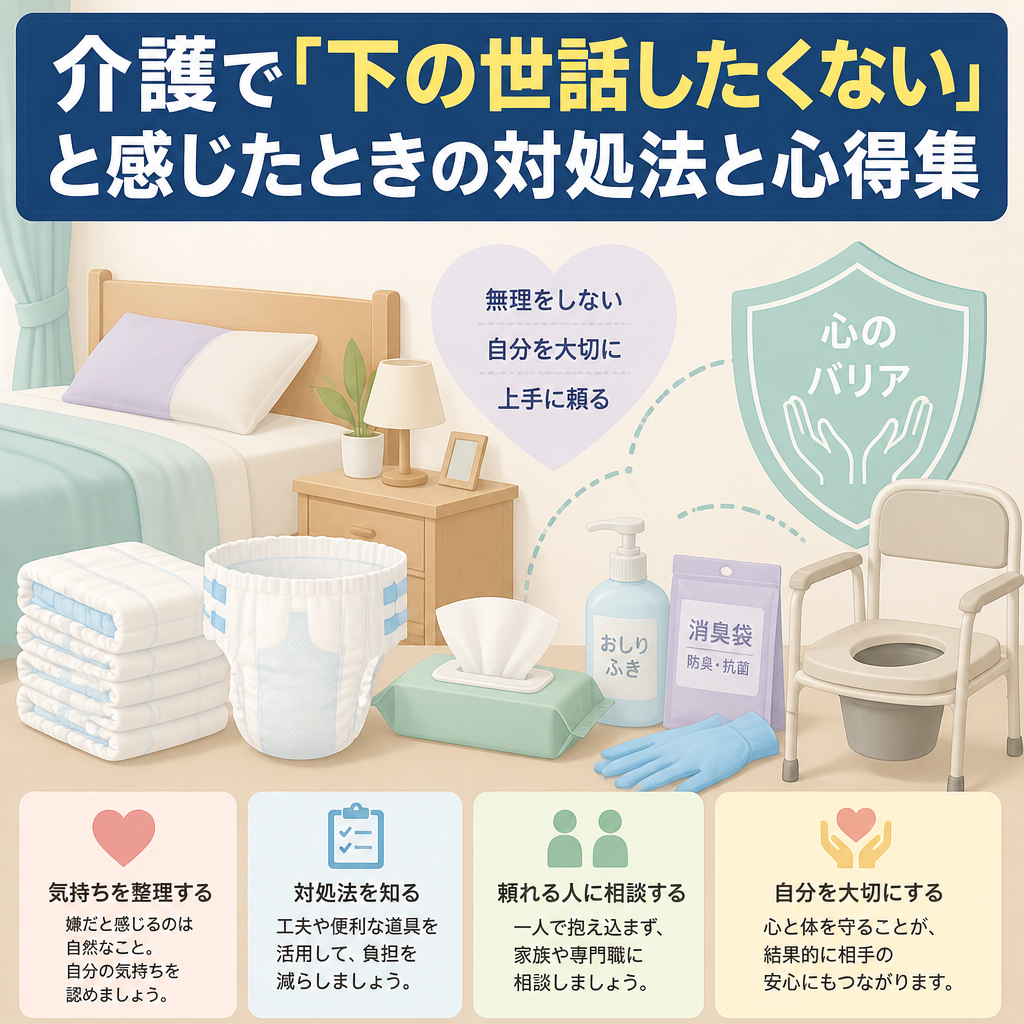 介護で「下の世話したくない」と感じたときの対処法と心得集